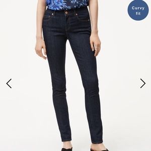 Loft curvy skinny blue jeans
